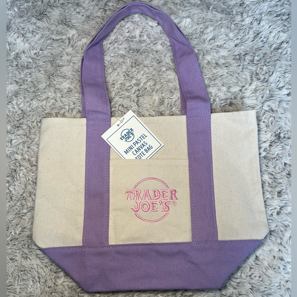 VIRAL Trader Joe’s Mini Pastel Canvas Bag